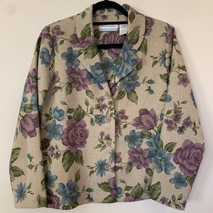Alfred Dunner Floral Print Blazer Size 6P